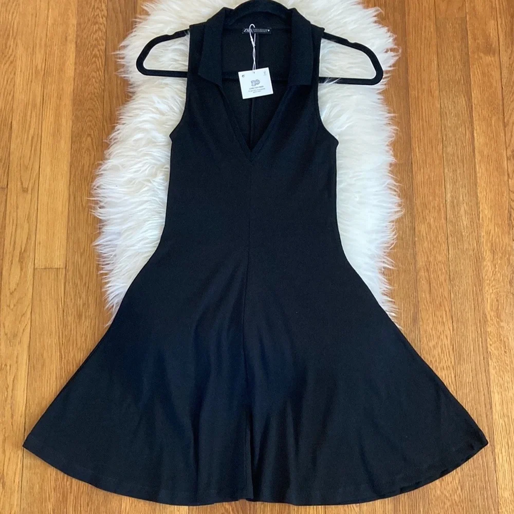Zara Ribbed Polo Mini Dress - Picture 1 of 10